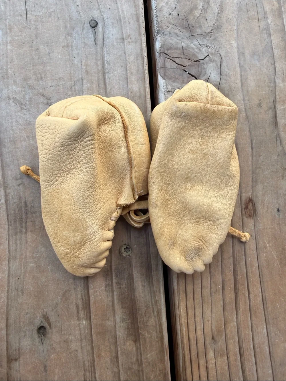 Handmade Suede Baby Moccasins in Tan